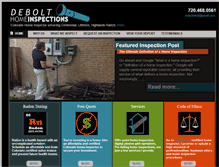 Tablet Screenshot of debolthomeinspection.com